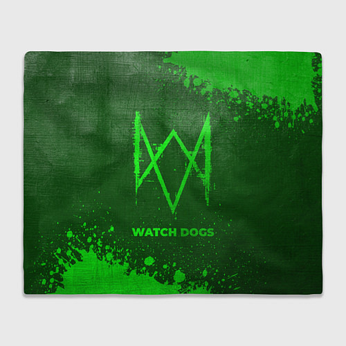 Плед Watch Dogs - green gradient / 3D-Велсофт – фото 1