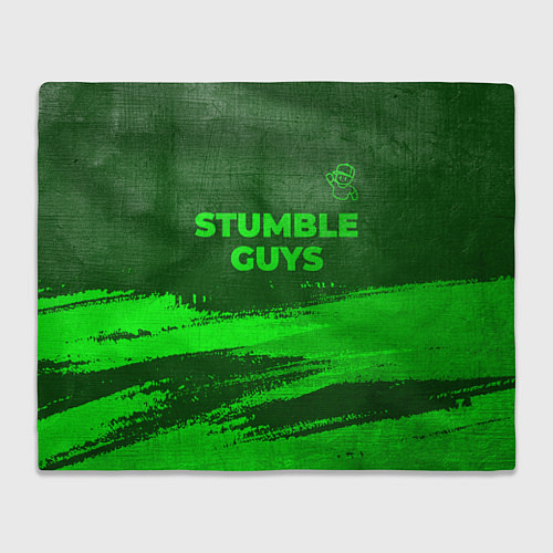 Плед Stumble Guys - green gradient посередине / 3D-Велсофт – фото 1
