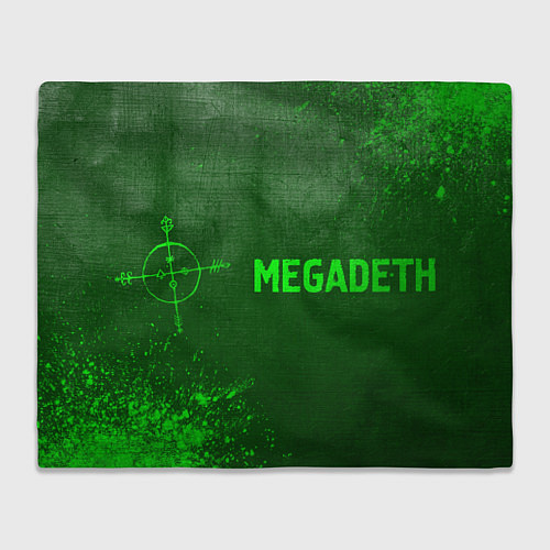 Плед Megadeth - green gradient по-горизонтали / 3D-Велсофт – фото 1