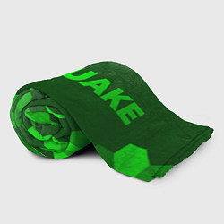 Плед флисовый Quake - green gradient по-горизонтали, цвет: 3D-велсофт — фото 2