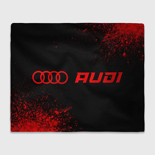 Плед Audi - red gradient по-горизонтали / 3D-Велсофт – фото 1