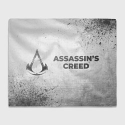 Плед флисовый Assassins Creed - white gradient по-горизонтали, цвет: 3D-велсофт