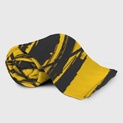 Плед флисовый Абстракция на желтом, цвет: 3D-велсофт — фото 2