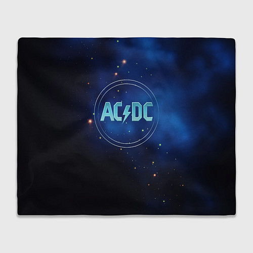 Плед ACDC логотип на синем фоне / 3D-Велсофт – фото 1
