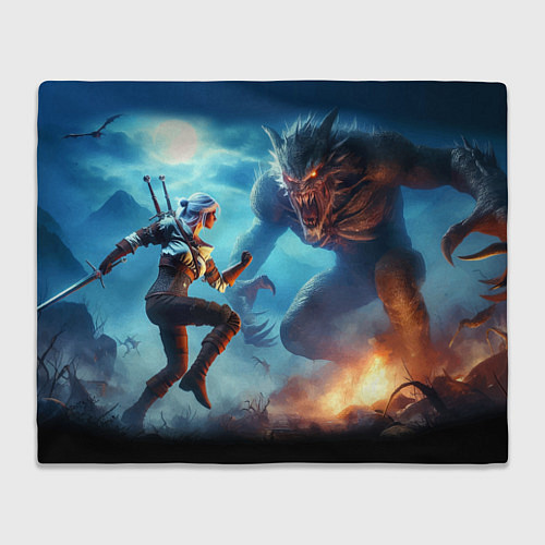 Плед Ciris battle with the dark monster - the Witcher 4 / 3D-Велсофт – фото 1