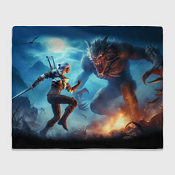 Плед флисовый Ciris battle with the dark monster - the Witcher 4, цвет: 3D-велсофт