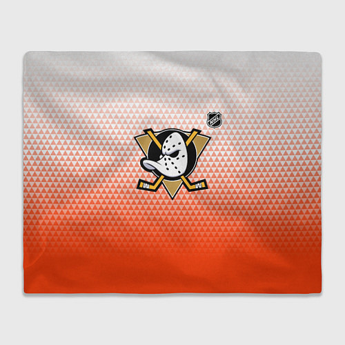 Плед Анахайм Дакс - оранжевая геометрия / 3D-Велсофт – фото 1