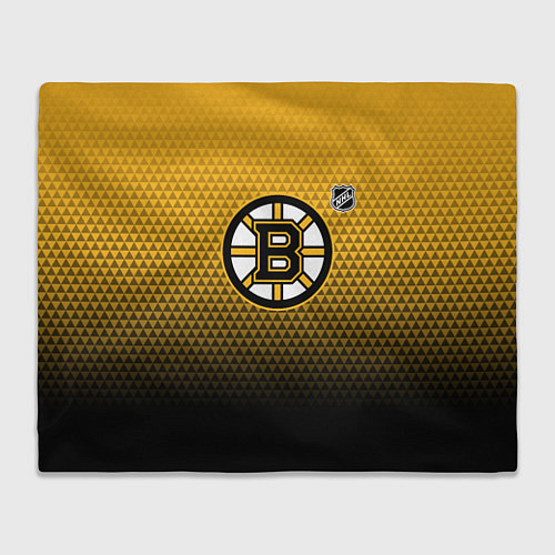 Плед Бостон Брюинз - геометрический градиент / 3D-Велсофт – фото 1