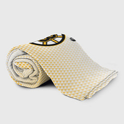 Плед флисовый Бостон Брюинз - светлый градиент, цвет: 3D-велсофт — фото 2