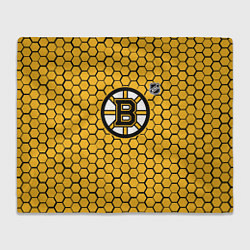 Плед Бостон Брюинз - желтые соты