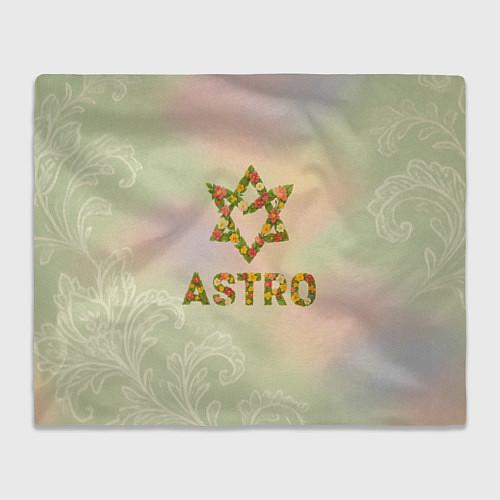 Плед Логотип Astro цветочный / 3D-Велсофт – фото 1