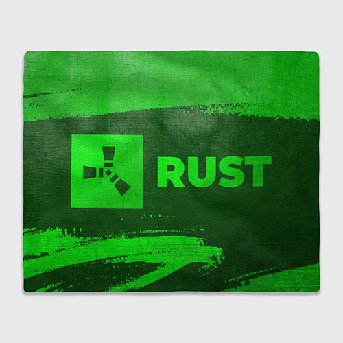 Плед Rust - green gradient по-горизонтали / 3D-Велсофт – фото 1