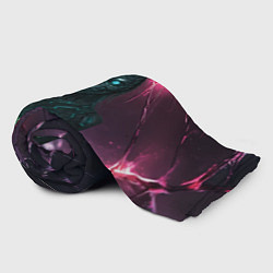 Плед флисовый Билли Айлиш в стиле киберпанк, цвет: 3D-велсофт — фото 2