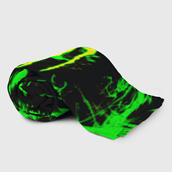 Плед флисовый Monster energy кислотное лого огонь, цвет: 3D-велсофт — фото 2