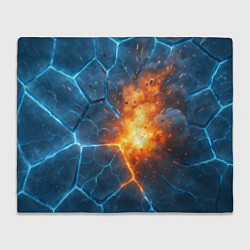 Плед флисовый Взрыв из объемных плит, цвет: 3D-велсофт