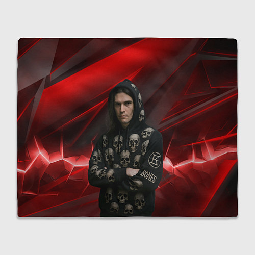 Плед Bones с черепами на худи / 3D-Велсофт – фото 1