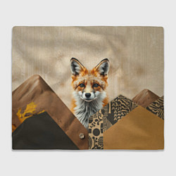 Плед флисовый Удивительный рыжий лисёнок, цвет: 3D-велсофт