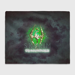 Плед Skyrim gold logo Dragonborn