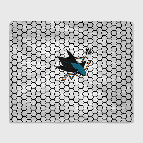 Плед Сан Хосе Шаркс - белые плиты / 3D-Велсофт – фото 1