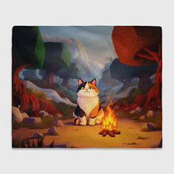 Плед Котик в кубическом мире