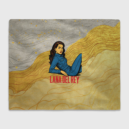 Плед Lana Del Rey в джинсовом костюме / 3D-Велсофт – фото 1