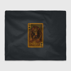 Плед флисовый Лариса: дама треф, цвет: 3D-велсофт