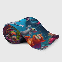 Плед флисовый Кошмарный сон Тома - нейроарт фантазия, цвет: 3D-велсофт — фото 2