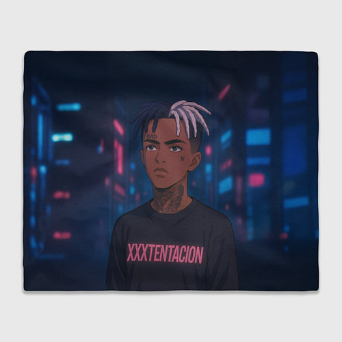 Плед XXXTentacion - Неоновый аниме арт / 3D-Велсофт – фото 1