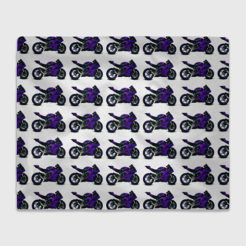 Плед Motorcycle purple gloss / 3D-Велсофт – фото 1