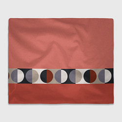 Плед Луна Малевича розовый томат