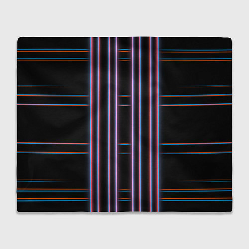 Плед Neon red blue black / 3D-Велсофт – фото 1