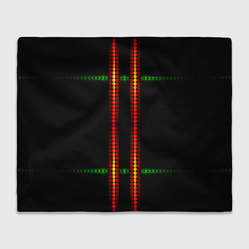 Плед Neon black green circles / 3D-Велсофт – фото 1