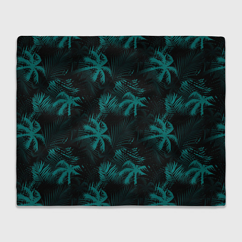 Плед Palm light blue dark / 3D-Велсофт – фото 1