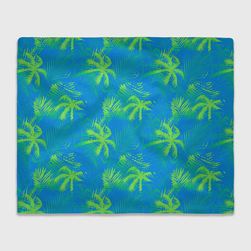 Плед Palm light green light blue / 3D-Велсофт – фото 1