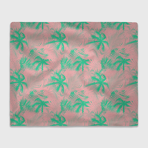 Плед Palm turquoise pink / 3D-Велсофт – фото 1