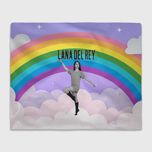 Плед Lana Del Rey на фоне радуги / 3D-Велсофт – фото 1