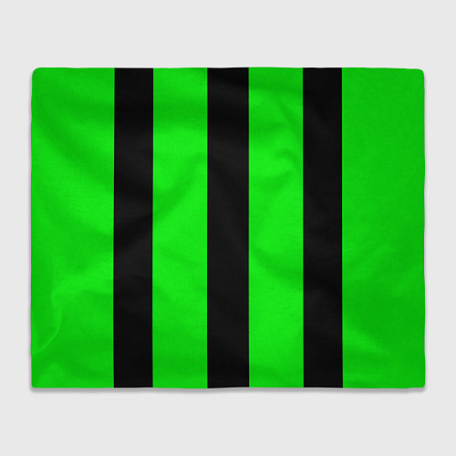 Плед Color green black line / 3D-Велсофт – фото 1