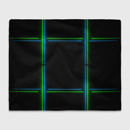 Плед Neon green light blue / 3D-Велсофт – фото 1