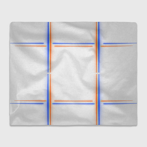 Плед Neon white orange blue / 3D-Велсофт – фото 1