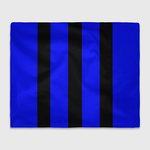 Плед Color blue black stripes / 3D-Велсофт – фото 1