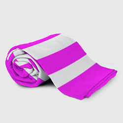 Плед флисовый Color white pink lines, цвет: 3D-велсофт — фото 2