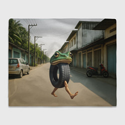 Плед флисовый Бонека Амбалабу мем, цвет: 3D-велсофт