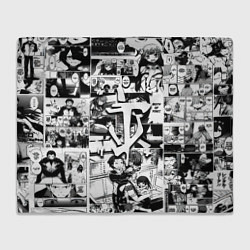 Плед флисовый Doom anime black, цвет: 3D-велсофт