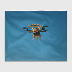 Плед флисовый Mousini Quadrocoptini мем, цвет: 3D-велсофт