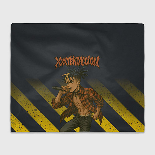 Плед XXXTentacion с микрофоном в аниме стиле / 3D-Велсофт – фото 1