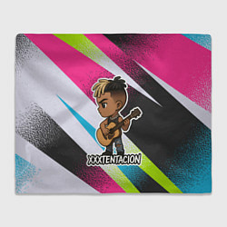 Плед флисовый XXXTentacion в мультяшном стиле, цвет: 3D-велсофт