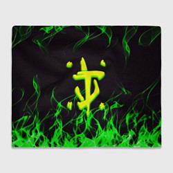 Плед флисовый Doom кислотное лого, цвет: 3D-велсофт