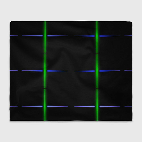 Плед Color black green purple stripes / 3D-Велсофт – фото 1