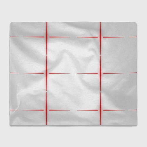 Плед Color white red stripes / 3D-Велсофт – фото 1