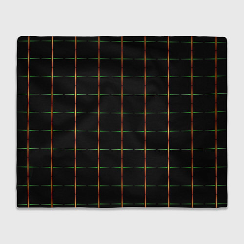 Плед Color black orange green crosses / 3D-Велсофт – фото 1